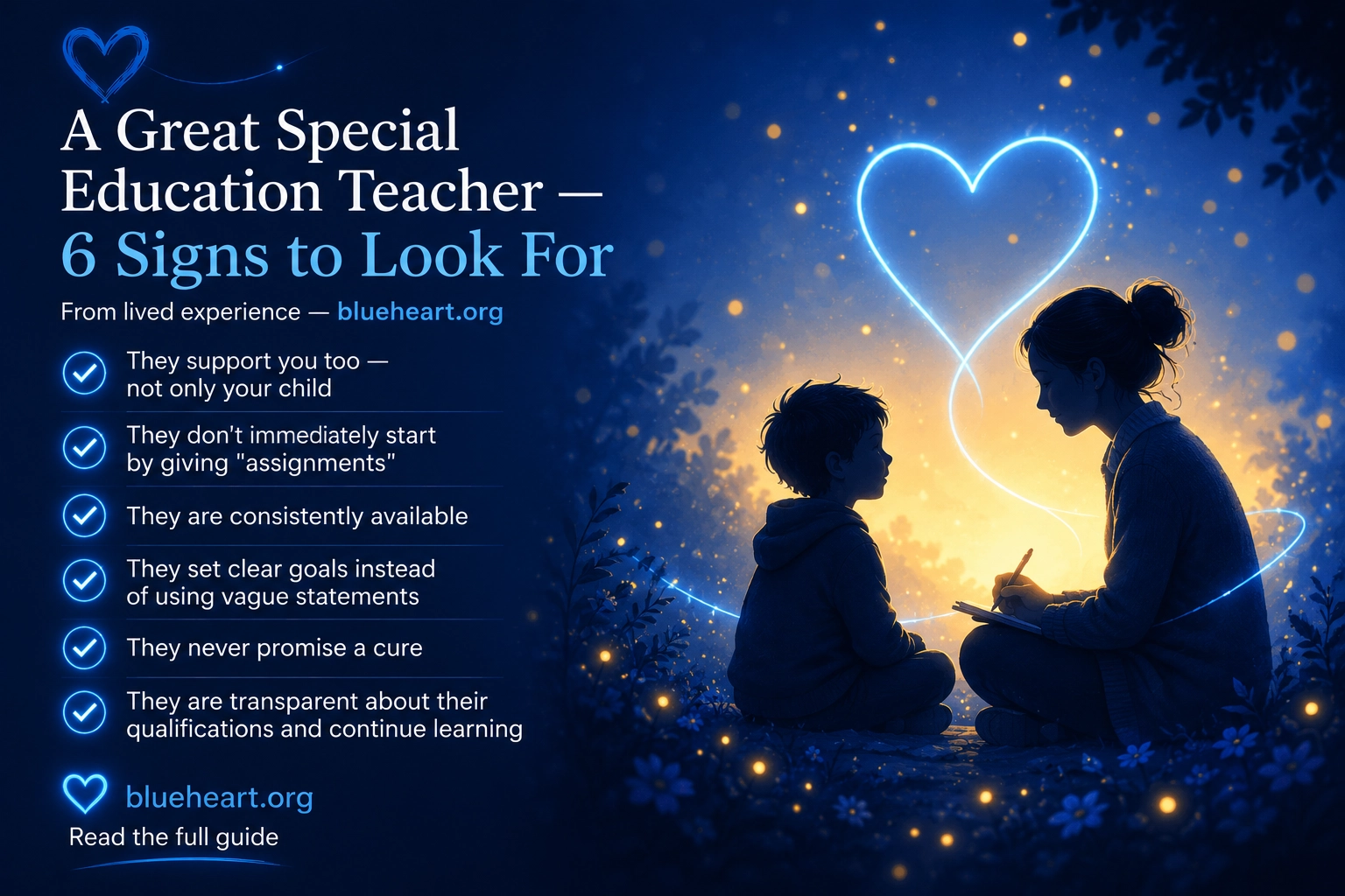 Six signs of a good special education professional — Kékszívvel checklist